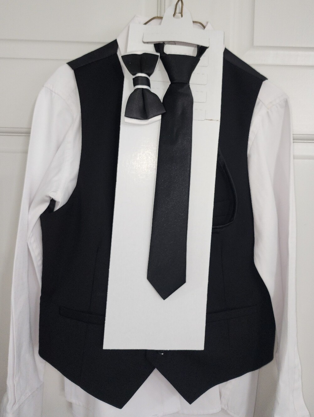 Boys Size 8 Complete Black Formal Suit EUC Worn Once Wedding 6 Piece